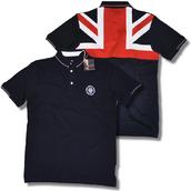 View Item Lambretta Union Jack Flag Back Carnaby St S/S Pique Polo Shirt Navy